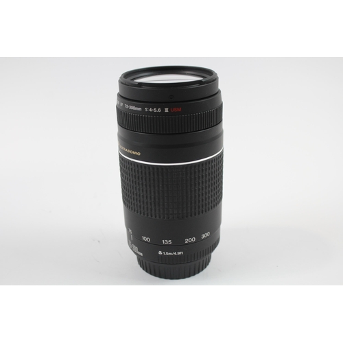 338 - Canon EF Ultrasonic 75-300mm F/4-5.6 III USM Auto Focus CAMERA LENS - WORKING