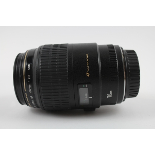 350 - Canon EF Ultrasonic 100mm F/2.8 USM Auto Focus CAMERA LENS - WORKING