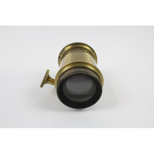 364 - 3 Brass Unbranded Antique Lenses