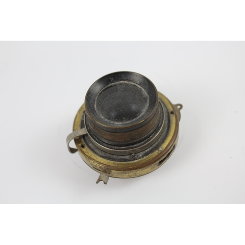 364 - 3 Brass Unbranded Antique Lenses