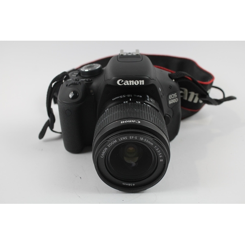 374 - Canon EOS 600D DSLR DIGITAL CAMERA w/ Canon EF-S 18-55mm Lens WORKING