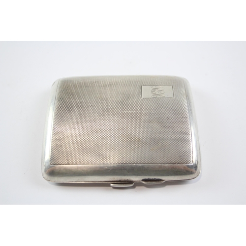 398 - Vintage Hallmarked 1937 Birmingham Sterling Silver Cigarette Case (81g)