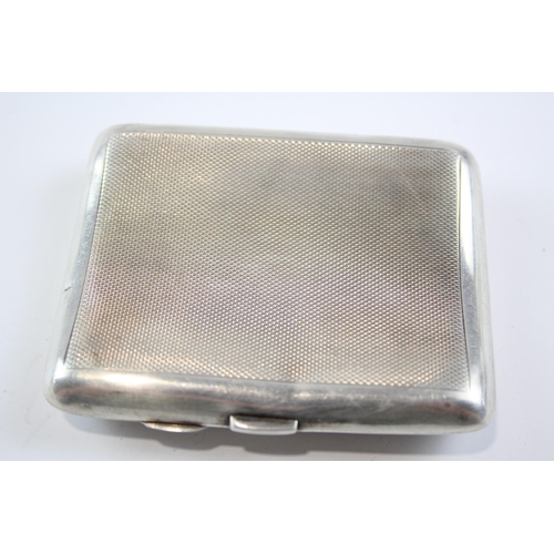 398 - Vintage Hallmarked 1937 Birmingham Sterling Silver Cigarette Case (81g)