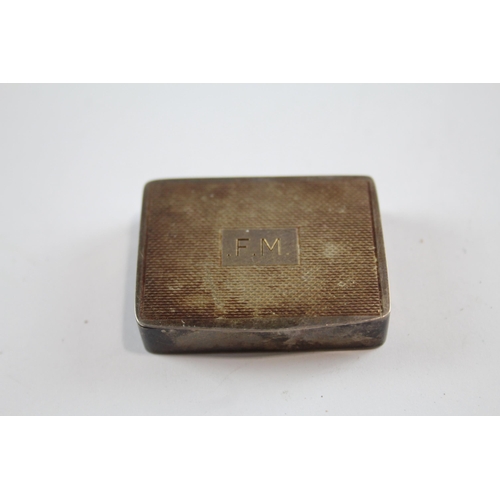 406 - Vintage Hallmarked 1951 Birmingham Sterling Silver Snuff Box (27g)