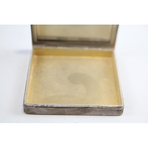 413 - Vintage Hallmarked 1940 Birmingham Sterling Silver Ladies Powder Compact (89g)