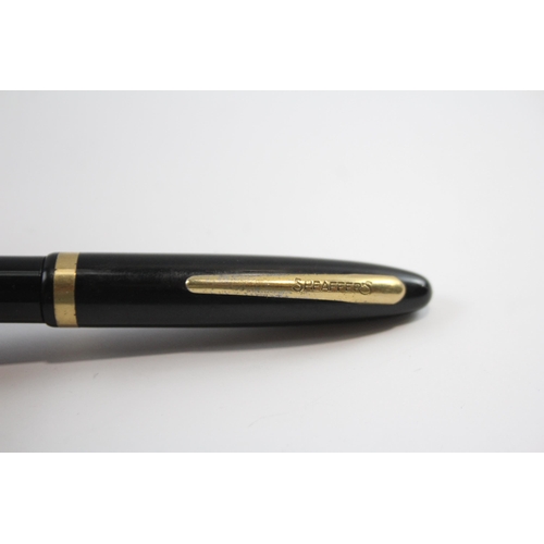 483 - Vintage Sheaffer Snorkel Black Fountain Pen w/ 14ct Gold Nib WRITING