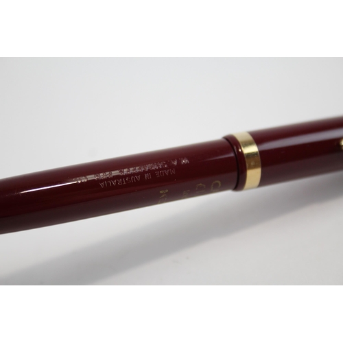 484 - Vintage Sheaffer Cadet Burgundy Fountain Pen w/ 14ct Gold Nib WRITING