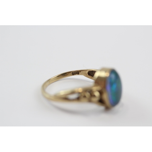 51 - 9ct Gold Opal Dress Ring (2.7g) Size  M 1/2