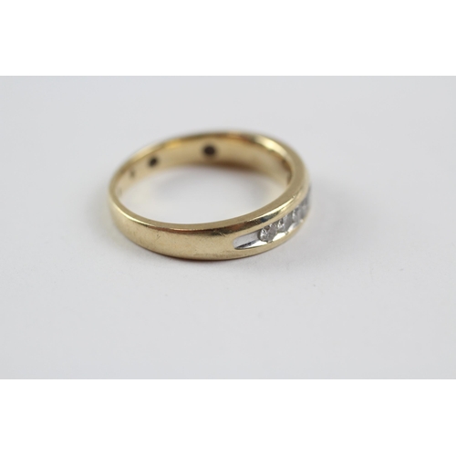 11 - 10k Gold Vintage Diamond Set Half Hoop Eternity Ring (2.6g) Size  O