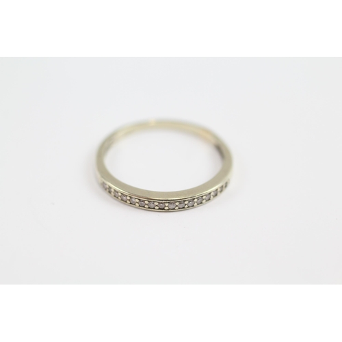139 - 9ct Gold Diamond Half Eternity Ring (1.5g) Size  O