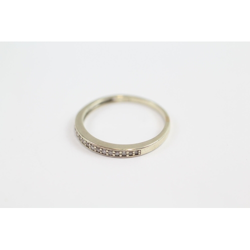 139 - 9ct Gold Diamond Half Eternity Ring (1.5g) Size  O