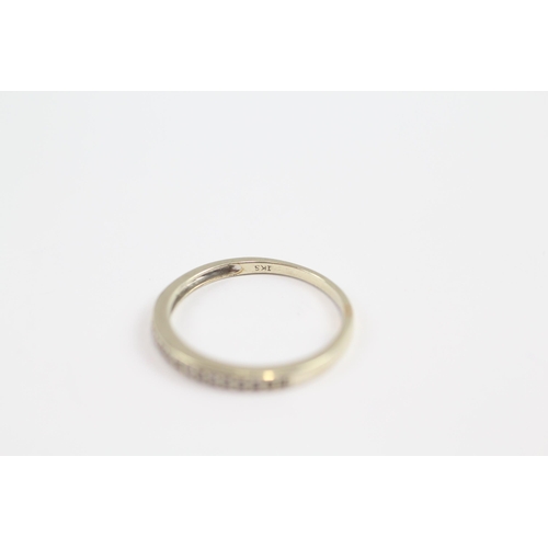 139 - 9ct Gold Diamond Half Eternity Ring (1.5g) Size  O