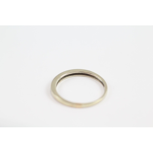 139 - 9ct Gold Diamond Half Eternity Ring (1.5g) Size  O
