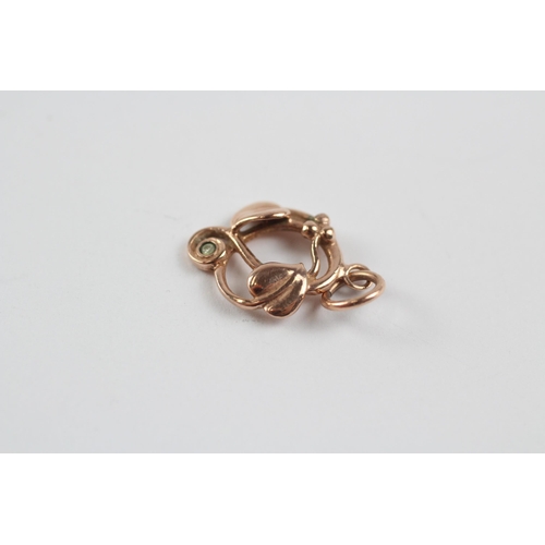 144 - 9ct Gold Diamond Openwork Pendant By Clogau (1G)