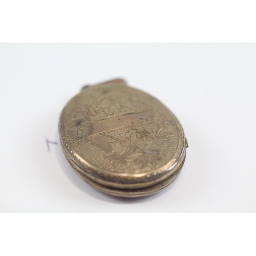 168 - 9ct Gold Back And Front Antique Enamelled Locket - As Seen (11.2g)