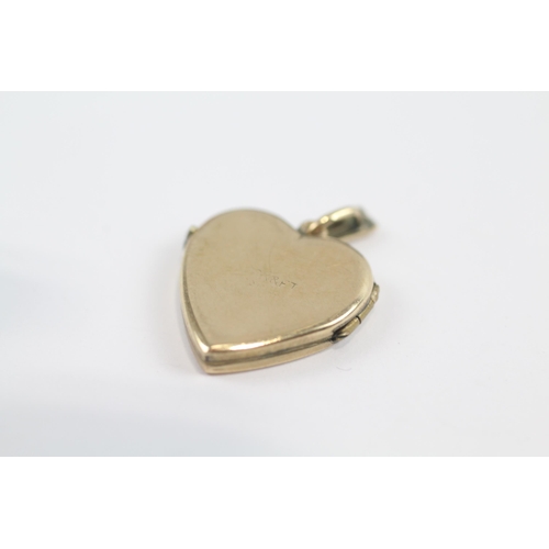 171 - 2 X 9ct Gold Back And Front Modernist Engraved Lockets (6.2g)