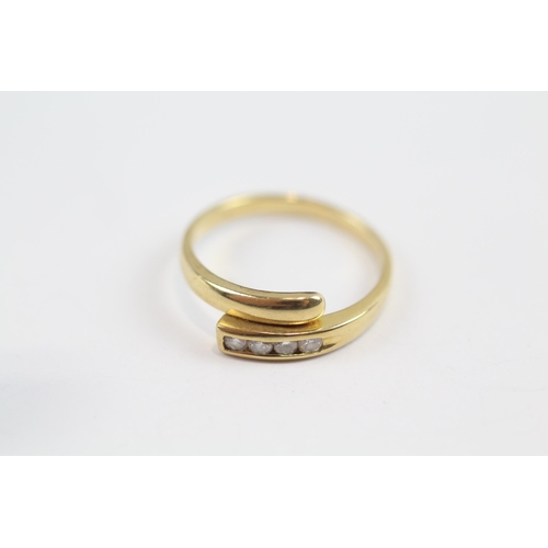 174 - 18ct Gold Diamond Four Stone Ring (2.2G) Size  O