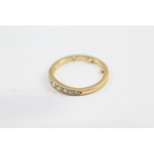 22 - 18ct Gold Diamond Nine Stone Ring (2g) Size  H 1/2