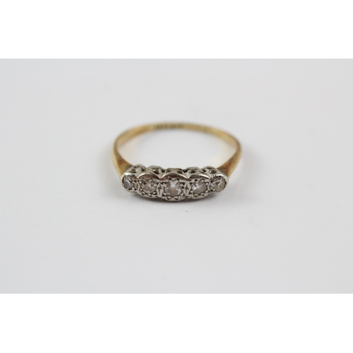 26 - 18ct Gold Single Cut Diamond Five Stone Ring (1.9g) Size  O