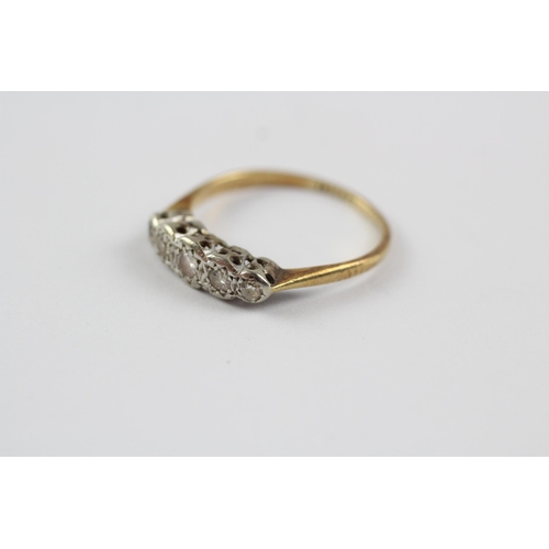 26 - 18ct Gold Single Cut Diamond Five Stone Ring (1.9g) Size  O