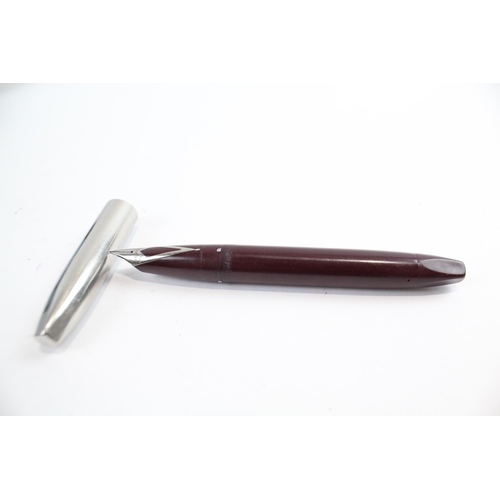 479 - Vintage Sheaffer PFM Pen For Men Burgundy Fountain Pen w/ Steel Nib WRITING