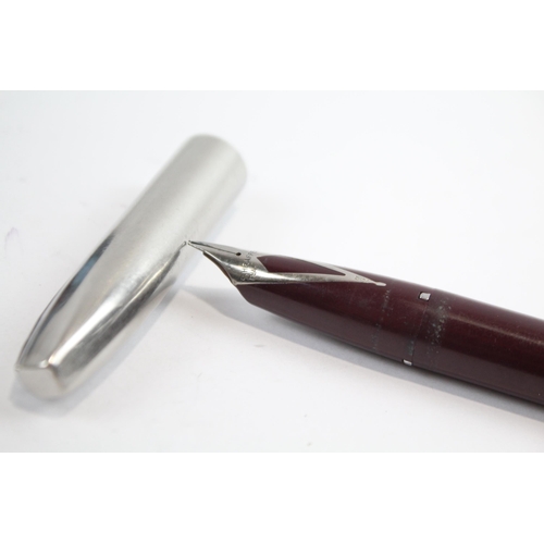 479 - Vintage Sheaffer PFM Pen For Men Burgundy Fountain Pen w/ Steel Nib WRITING