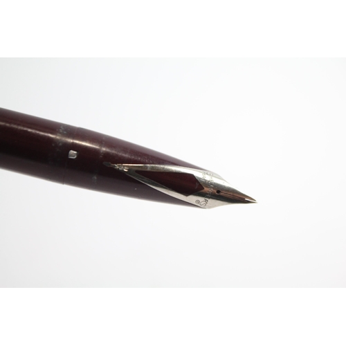 479 - Vintage Sheaffer PFM Pen For Men Burgundy Fountain Pen w/ Steel Nib WRITING