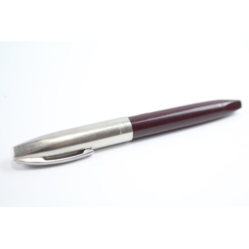 479 - Vintage Sheaffer PFM Pen For Men Burgundy Fountain Pen w/ Steel Nib WRITING