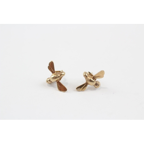 55 - 9ct Gold Bee Stud Earrings (2.4g) Size  R