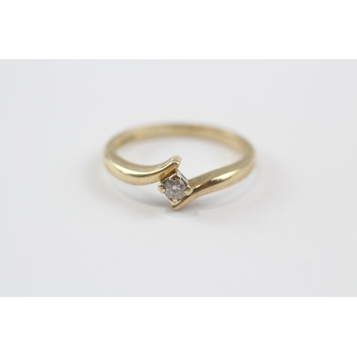 91 - 9ct Gold Vintage Diamond Set Solitaire Ring (2.6g) Size  N