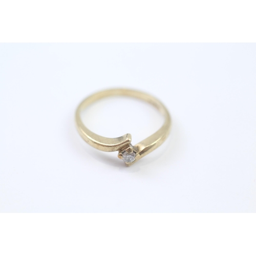 117 - 9ct Gold Vintage Diamond Solitaire Ring (2.6g) Size  Q