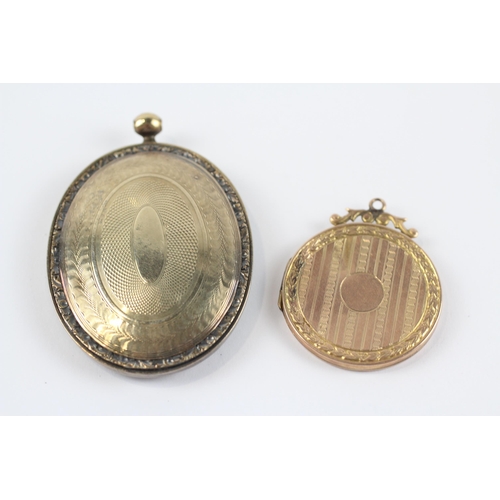 152 - 2X 9ct Gold Back & Front Lockets (18.8g)