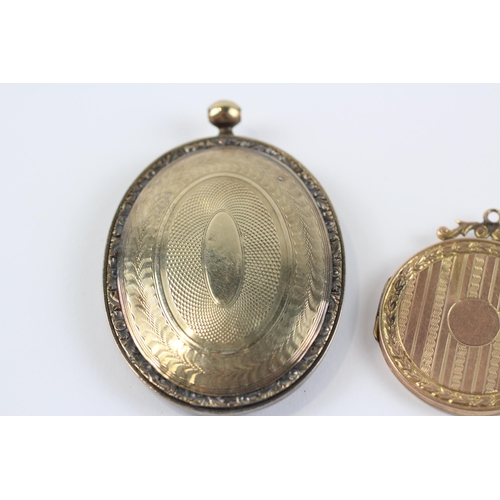 152 - 2X 9ct Gold Back & Front Lockets (18.8g)