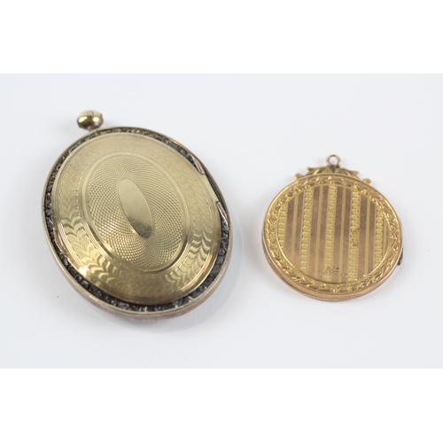 152 - 2X 9ct Gold Back & Front Lockets (18.8g)