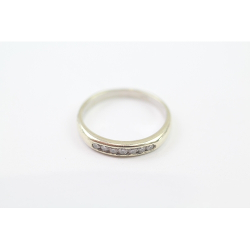 157 - 9ct White Gold Diamond Ring (1.9g) Size  K