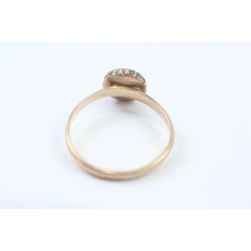 161 - 9ct Gold Vintage Seed Pearl Dress Ring (2.4g) Size  U