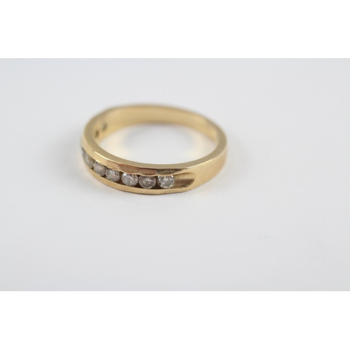 17 - 14ct Gold Diamond Half Eternity Ring (2.9g) Size  M