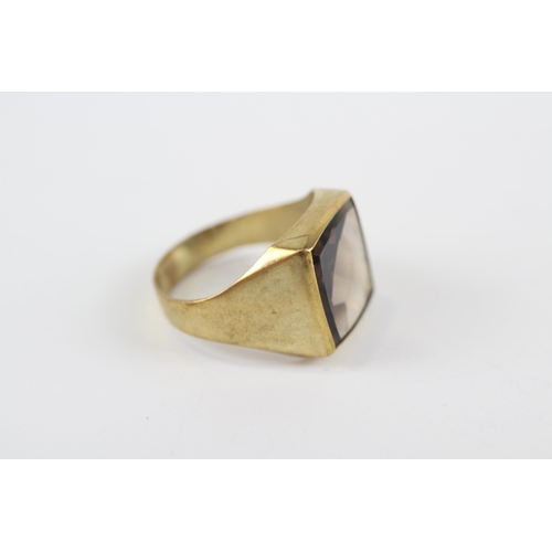 189 - 9ct Gold Smoky Quartz Single Stone Ring (2.9g) Size  M