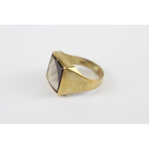 189 - 9ct Gold Smoky Quartz Single Stone Ring (2.9g) Size  M