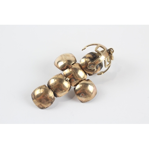 2 - 9ct Gold & Silver Masonic Puzzle Ball Pendant (12.1g)