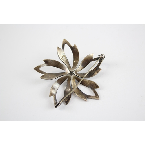 203 - Silver modernist brooch by Danish maker N E From (13g)