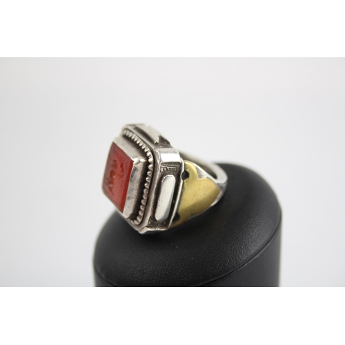 214 - Silver antique intaglio ring (28g)