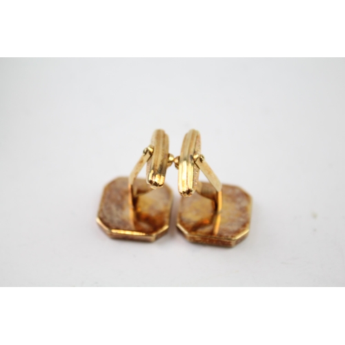 228 - Gold tone gents cufflinks by designer Christian Dior (15g)