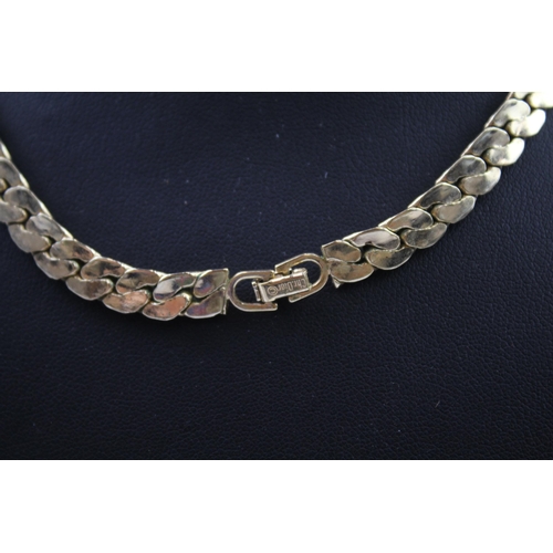 230 - Gold plated rhinestone necklace by designer Christian Dior (44g)