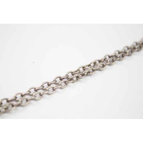 242 - Silver modernist necklace by Danish maker N E From (31g)