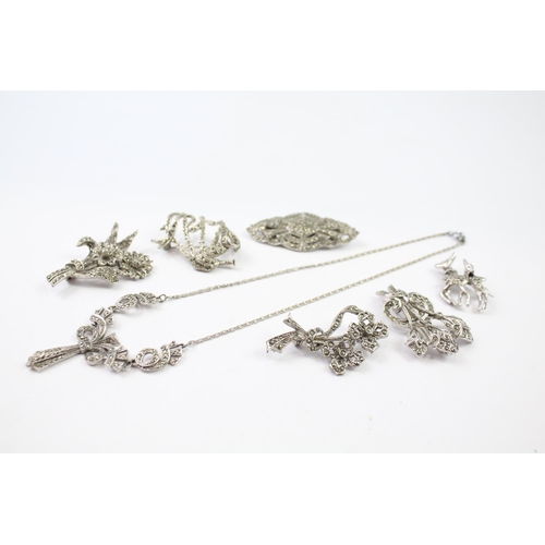 258 - A collection of marcasite jewellery (72g)