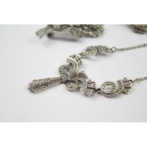 258 - A collection of marcasite jewellery (72g)