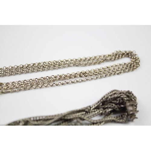 269 - Two silver antique guard chains (43g)