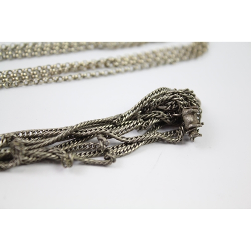 269 - Two silver antique guard chains (43g)