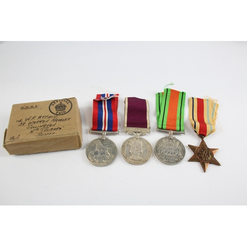 293 - WW2 - E.RII Army Medal Group Inc. Africa Star Etc. Long Service Named 1157647